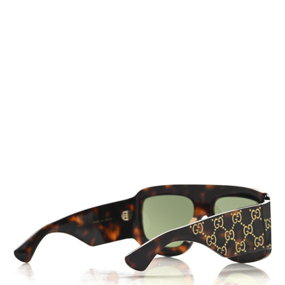 Gucci Acetate Monogram Shield Sunglasses GG0983S Havana 4 of 7