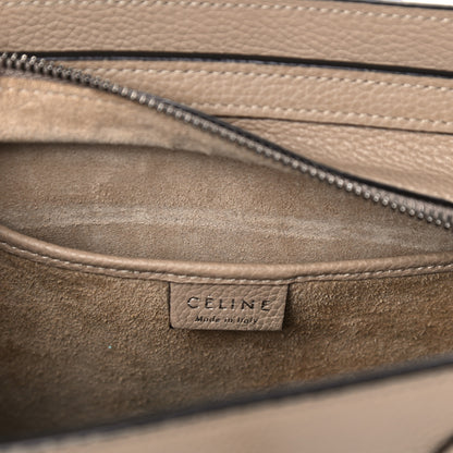 Celine Drummed Calfskin Nano Luggage Dune 7 of 19