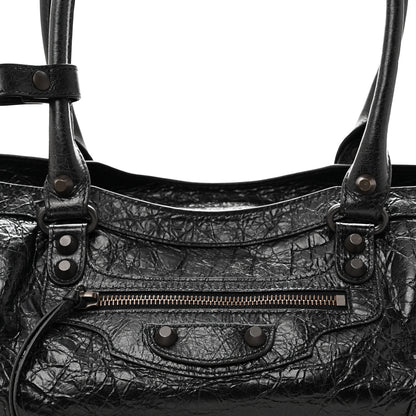 Balenciaga Agneau Arena Classic Hardware East West Le City Black 8 of 10