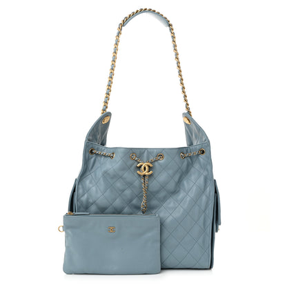 Chanel Caviar Quilted Medium Chanel 25 Handbag Blue 3 of 12