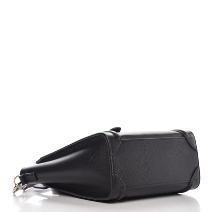 Celine Drummed Calfskin Nano Luggage Black 4 of 10