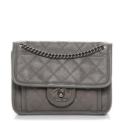 Chanel Calfskin Quilted Mini French Riviera Flap Grey 1 of 11