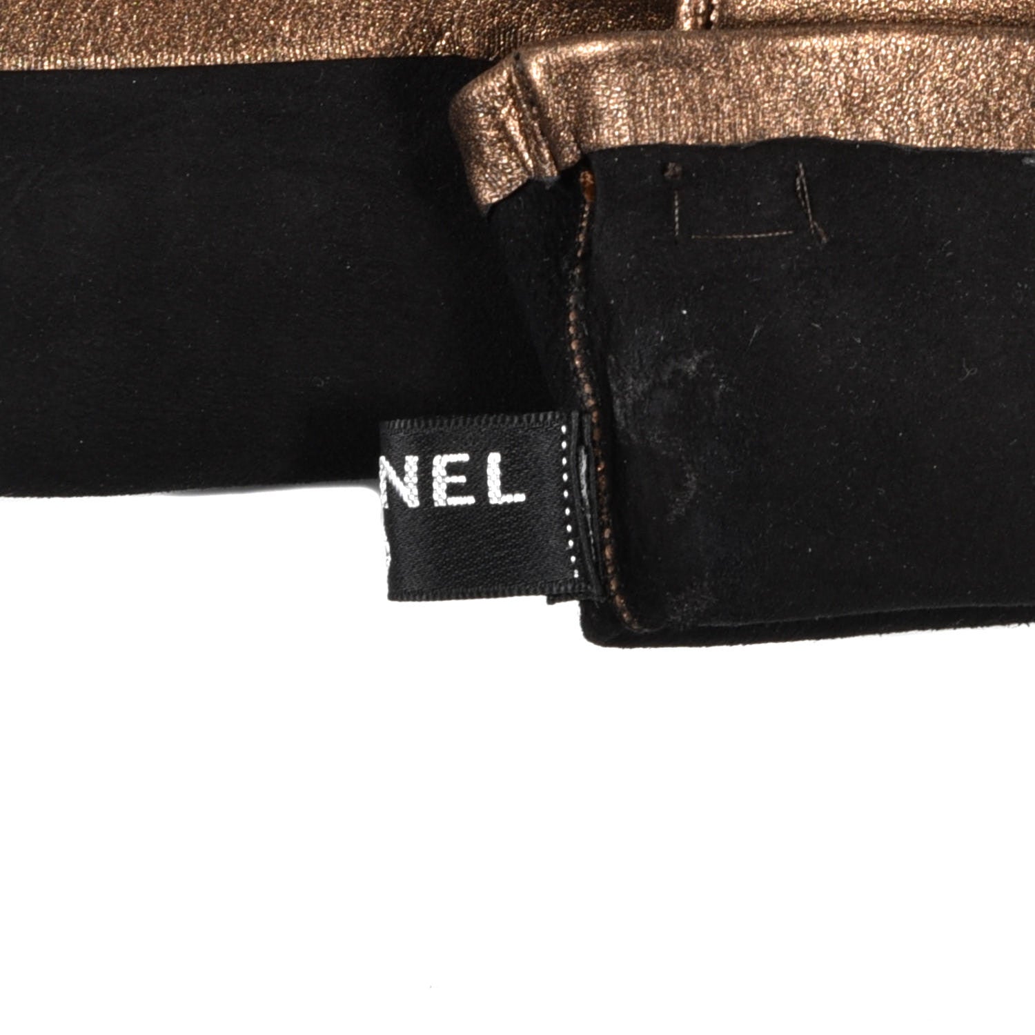 Chanel Metallic Lambskin Long Gloves 8 Black Brown 10 of 10