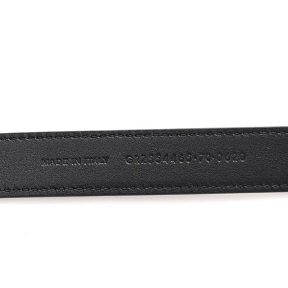 Saint Laurent Suede Monogram Cassandre Extra Thin Square Buckle Belt 75 30 Black 5 of 5