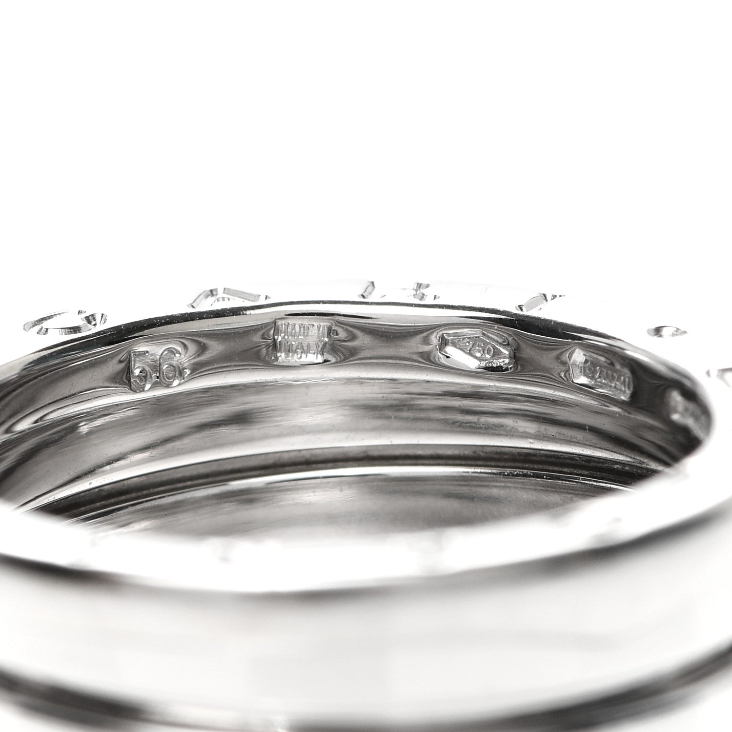 Bulgari 18K White Gold B.Zero1 Four-Band Ring 56 7.5 5 of 5