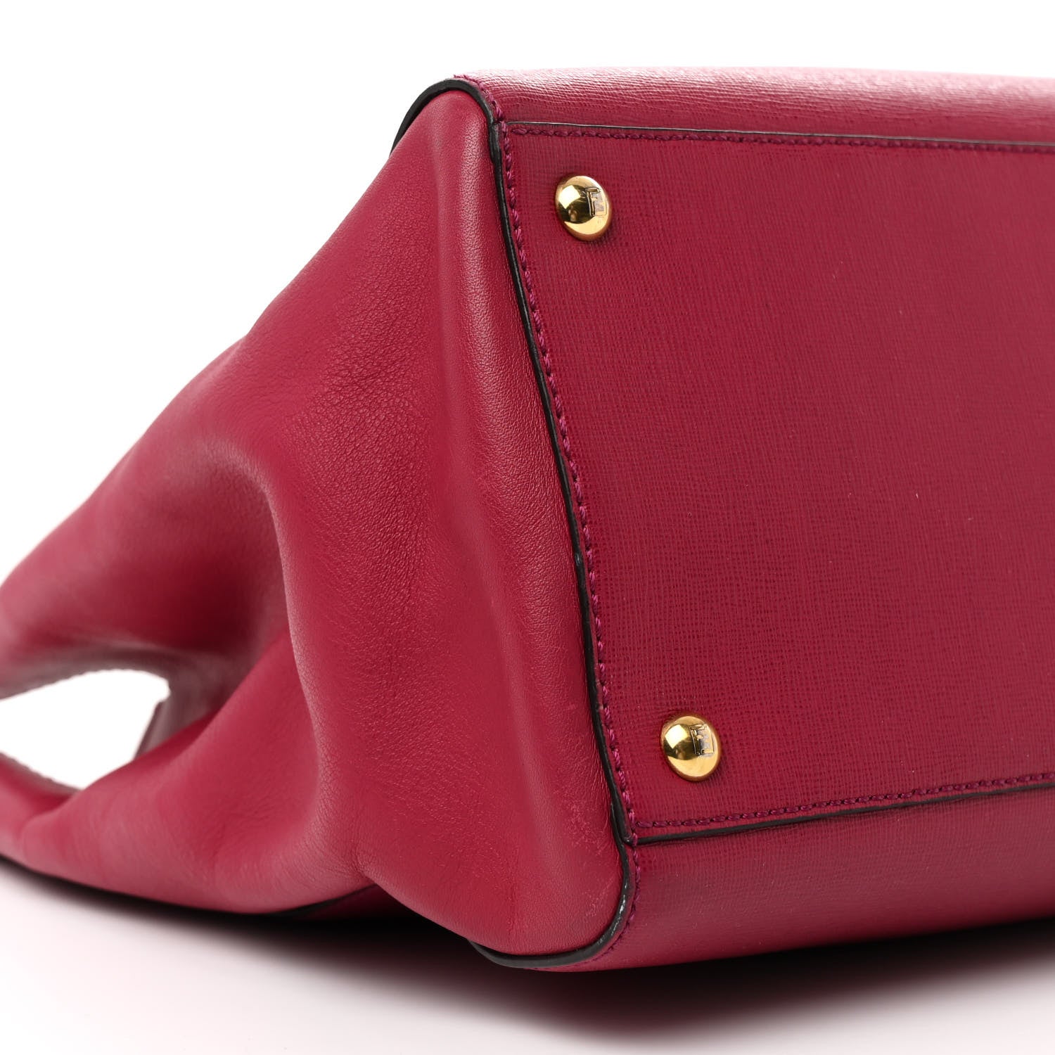 Fendi Vitello Elite Flamingo Regular 2Jours Tote Amarena 10 of 14