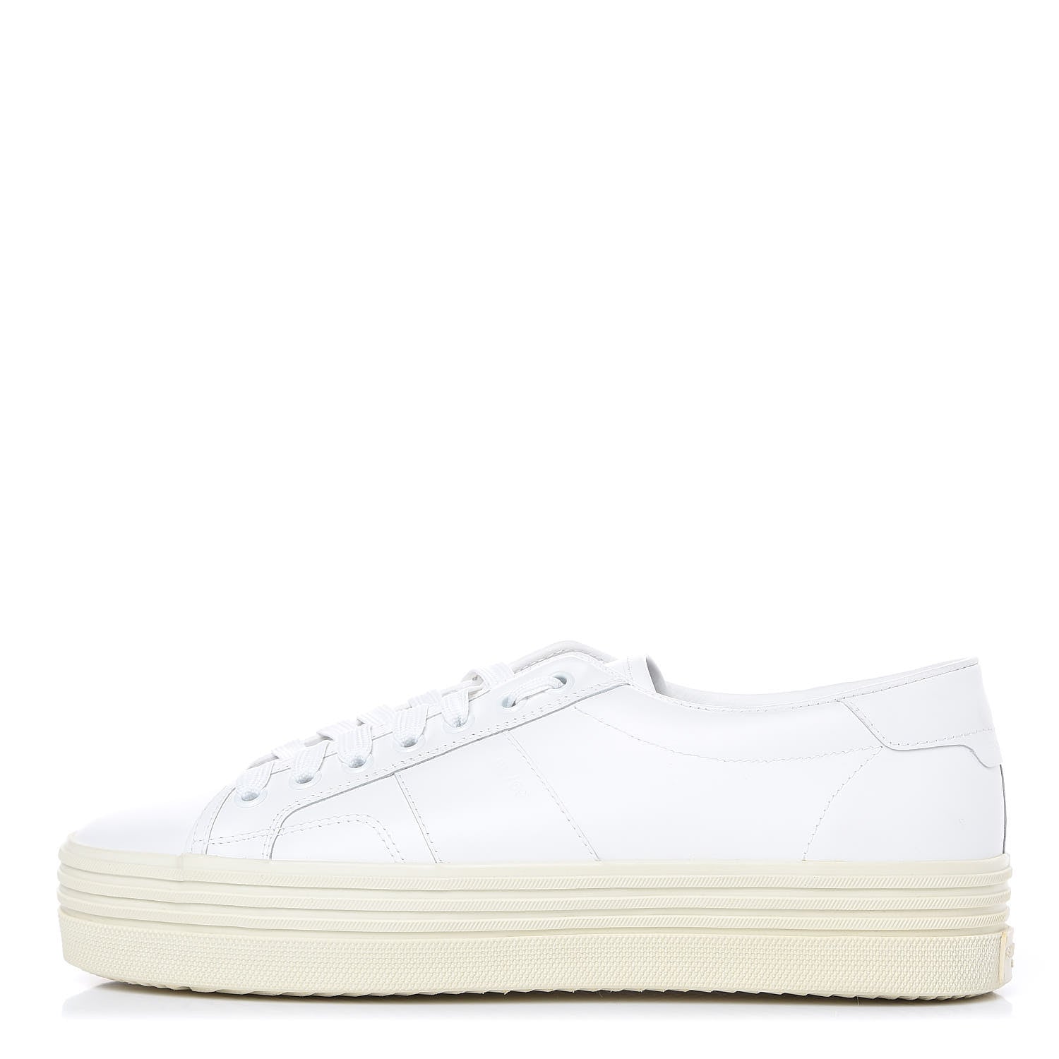 Saint Laurent Calfskin Court Sneakers 39 Off White 1 of 8