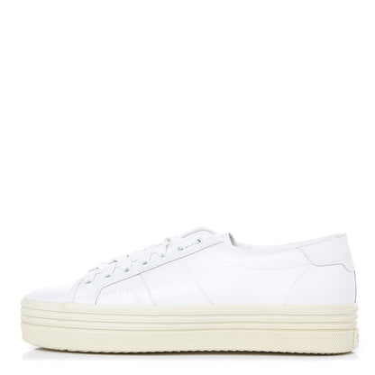 Saint Laurent Calfskin Court Sneakers 39 Off White 1 of 8