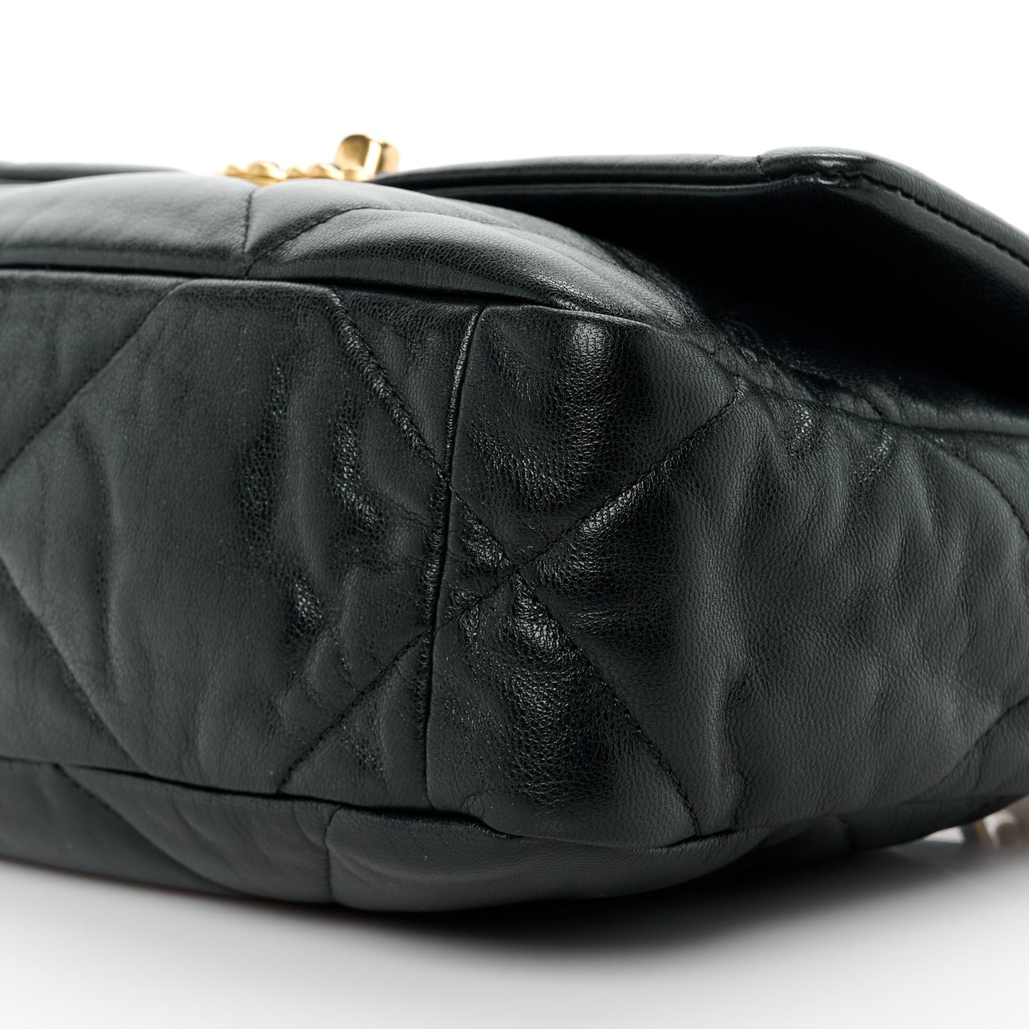 Lambskin Quilted Medium Chanel 19 Flap Black