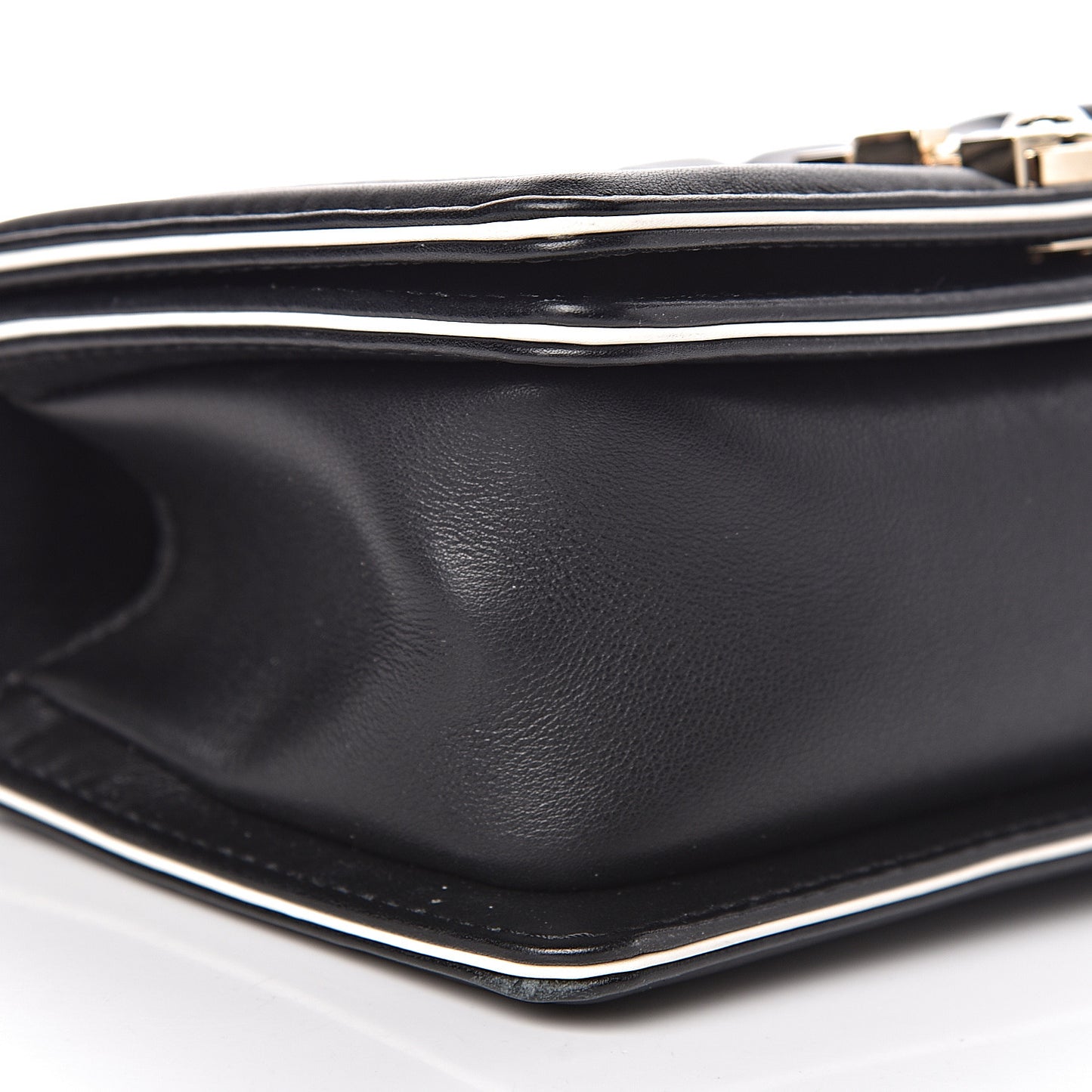 Calfskin Quilted Small Boy Top Handle Flap Black