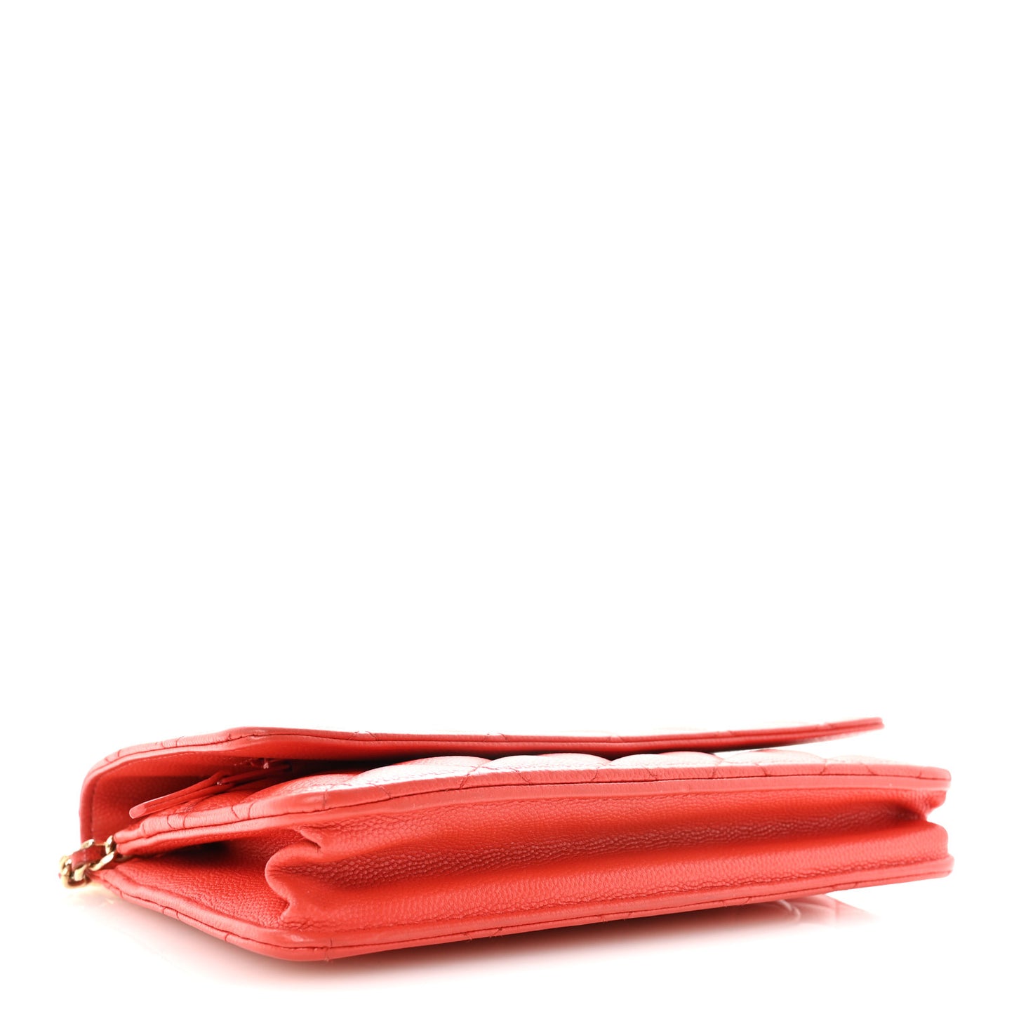 Caviar Quilted Wallet on Chain WOC Red