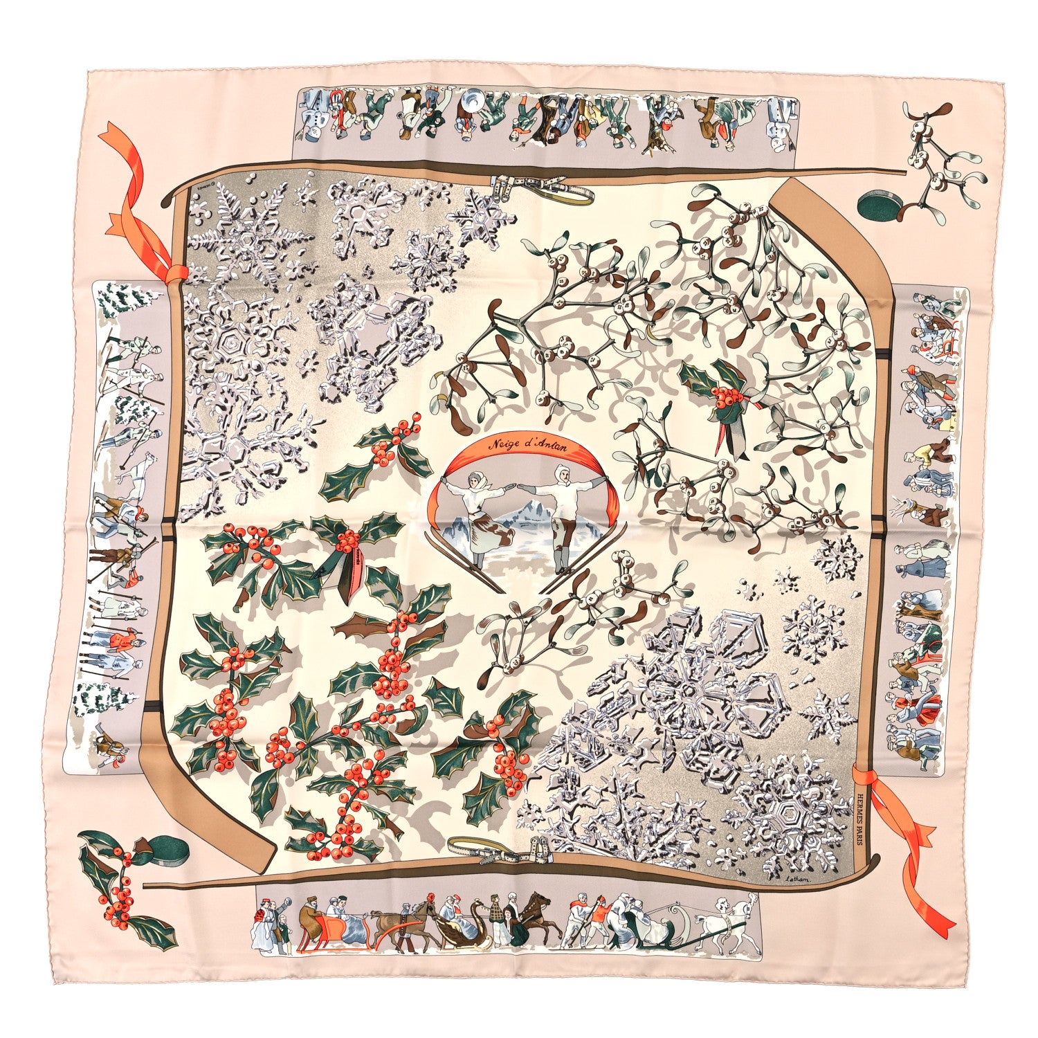 Hermes Silk Neige d' Antan Scarf 90 1 of 4