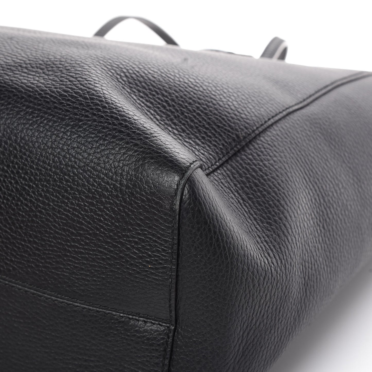 Pebbled Calfskin Medium Swing Tote Black