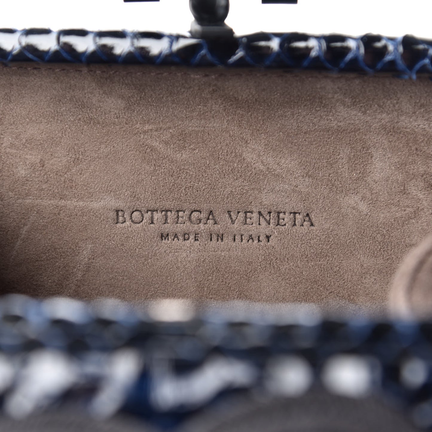 Snakeskin Passamaneria Woven Knot Clutch Tourmaline