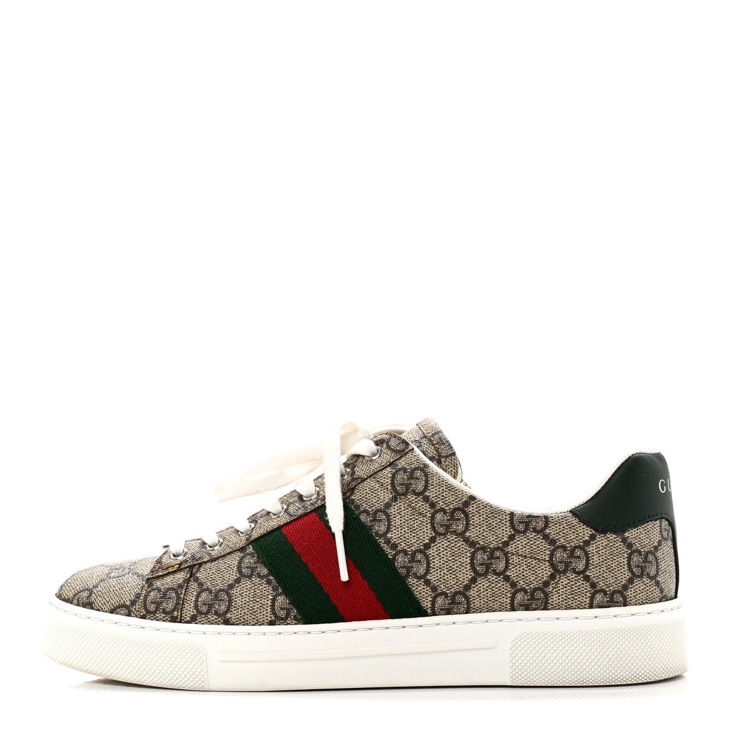 GG Supreme Monogram Womens New Ace Low-Top Sneaker 36.5 Beige