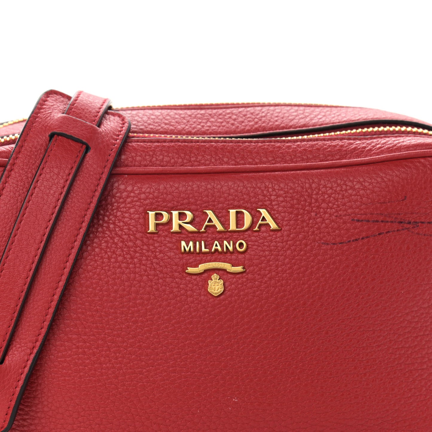Vitello Phenix Camera Bag Rosso