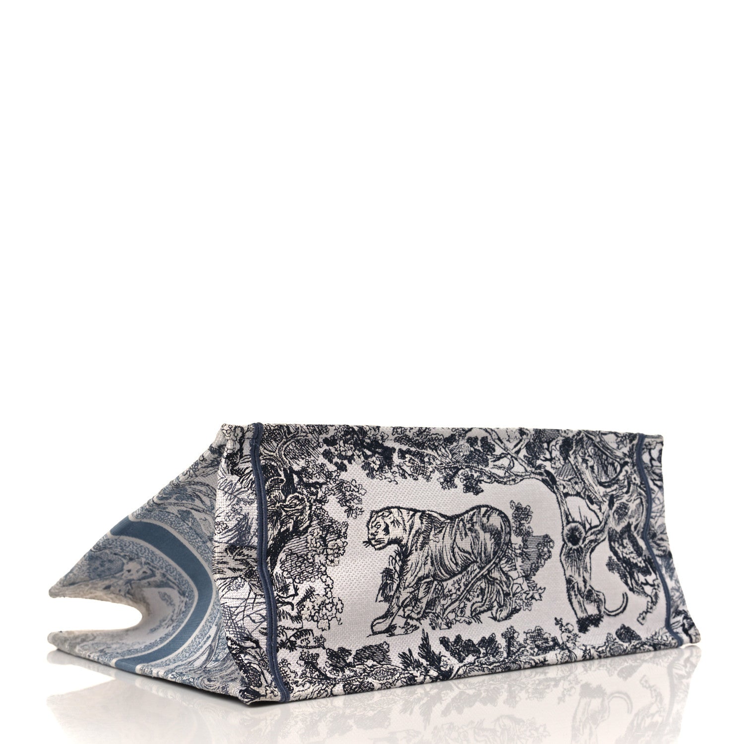 Christian Dior Gradient Canvas Embroidered Large Dioriviera Toile De Jouy Book Tote Blue 4 of 10