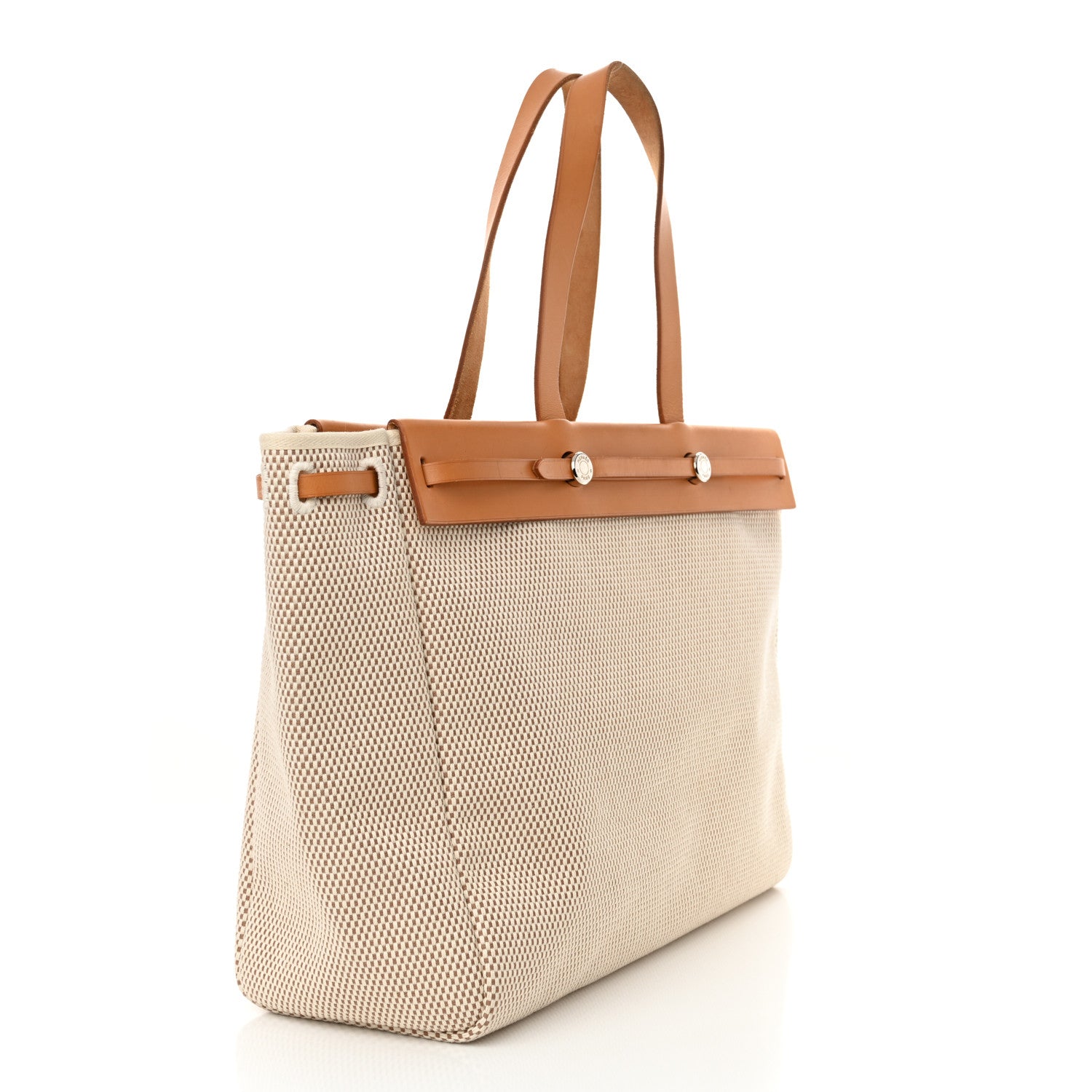 Hermes Toile Vache Hunter Herbag Cabas MM Natural 4 of 14