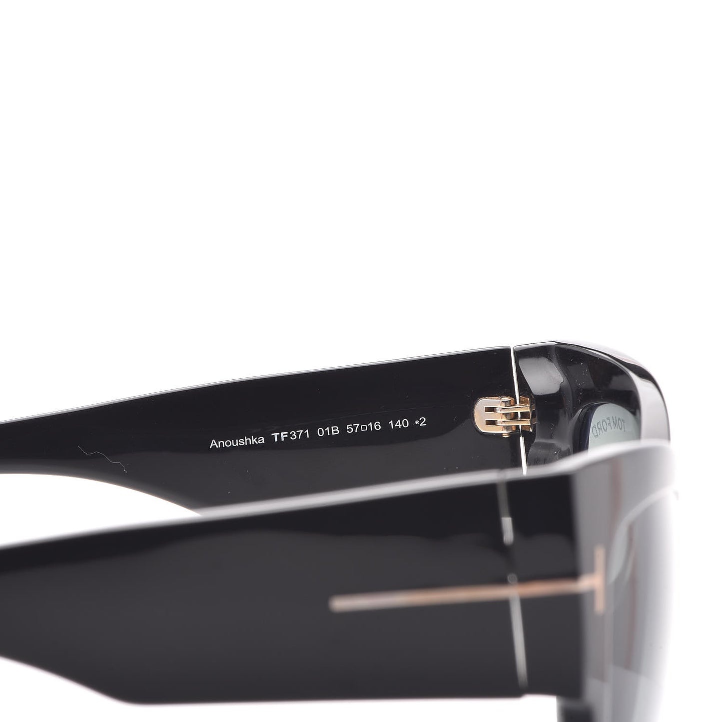 Acetate Anoushka Cat Eye Sunglasses TF371 Black