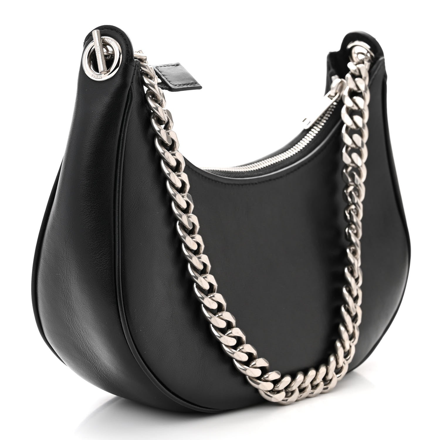 Celine Smooth Calfskin Chain Strap Ava Shoulder Bag Black 3 of 9