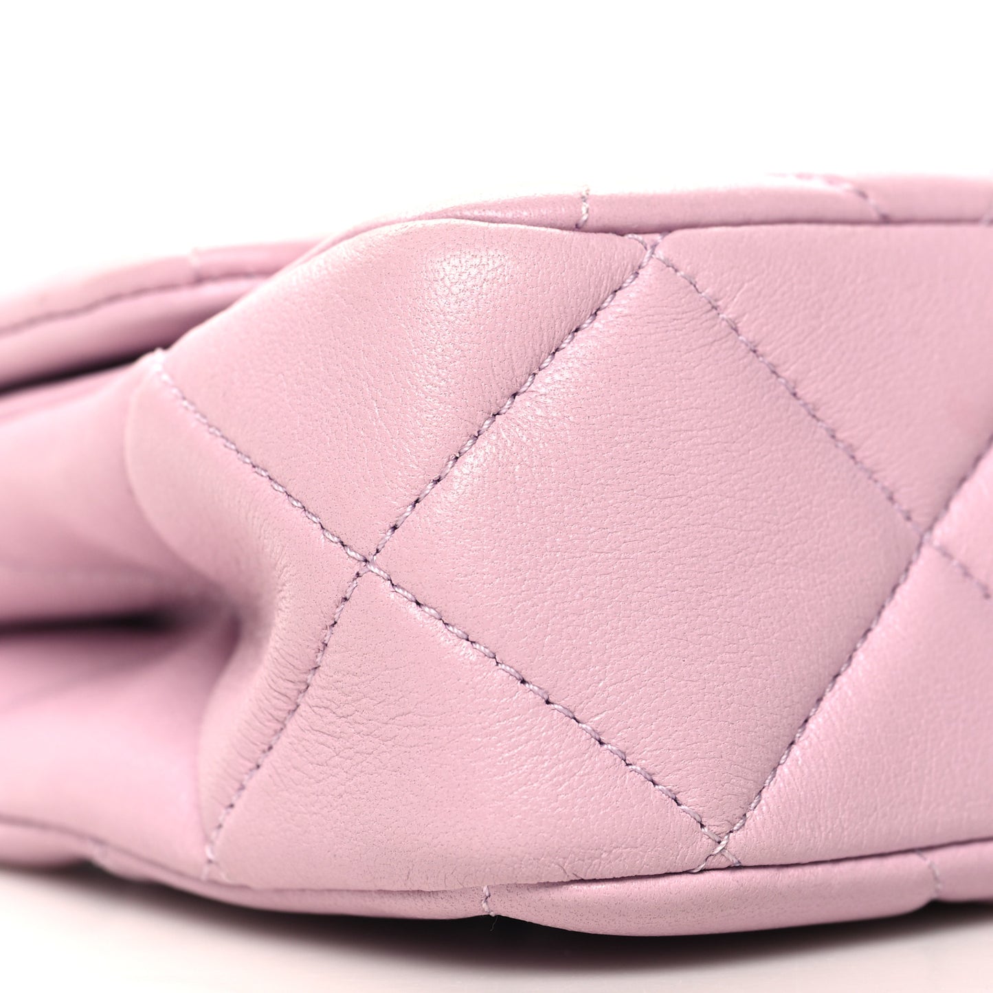 Lambskin Quilted Pearl Small Flap Lilac