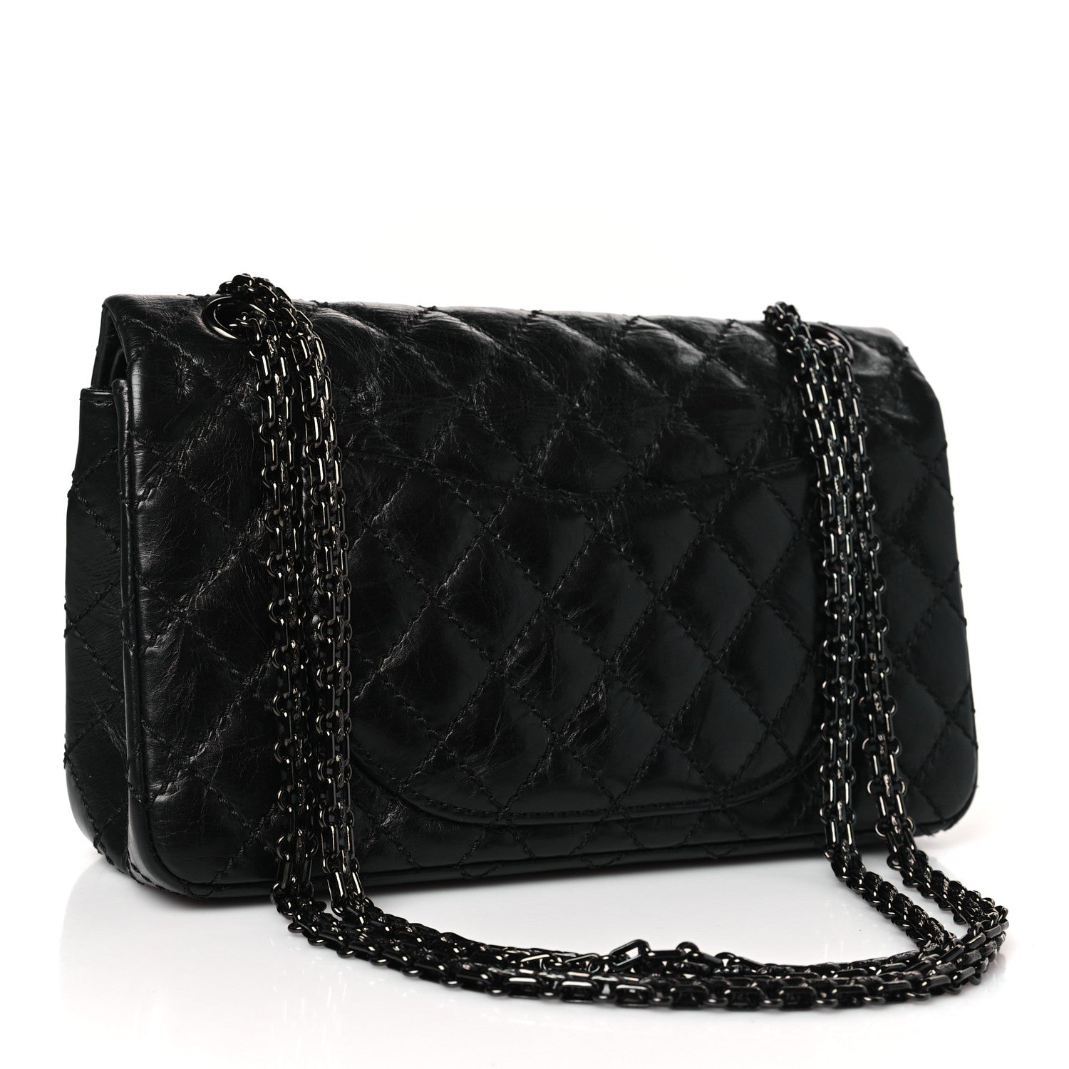 Chanel Aged Calfskin Quilted 2.55 Reissue 225 Flap So Black 3 of 9