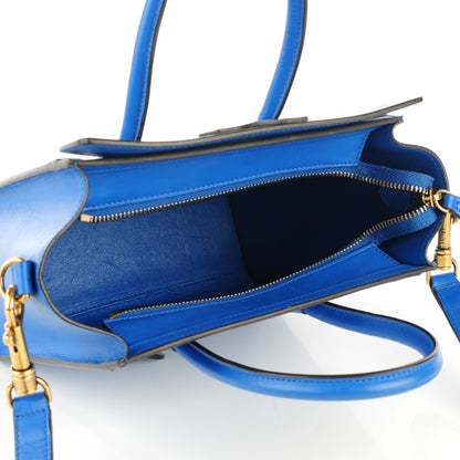 Celine Palmelato Calfskin Nano Luggage Electric Blue 5 of 9