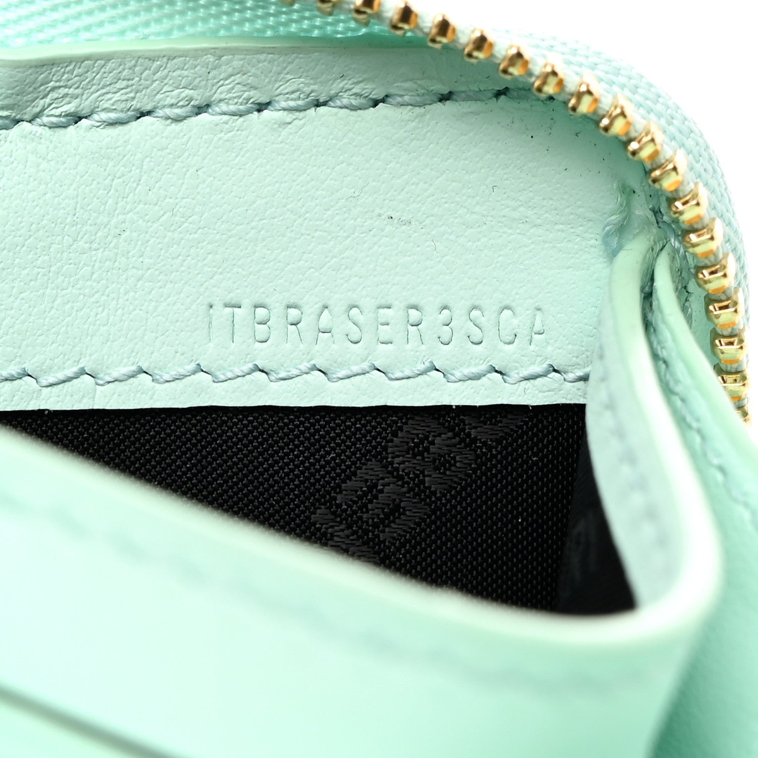 Burberry Lambskin Quilted Mini Lola Zip Wallet Light Blue 7 of 7
