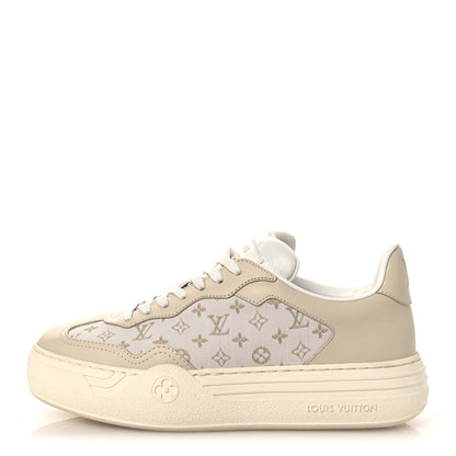 Louis Vuitton Canvas Calfskin Monogram LV Groovy Platform Sneakers 39 Beige 1 of 11