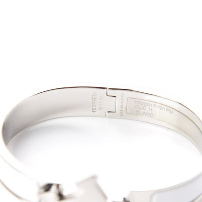 Hermes Enamel Narrow Clic Clac H Bracelet PM White 5 of 6