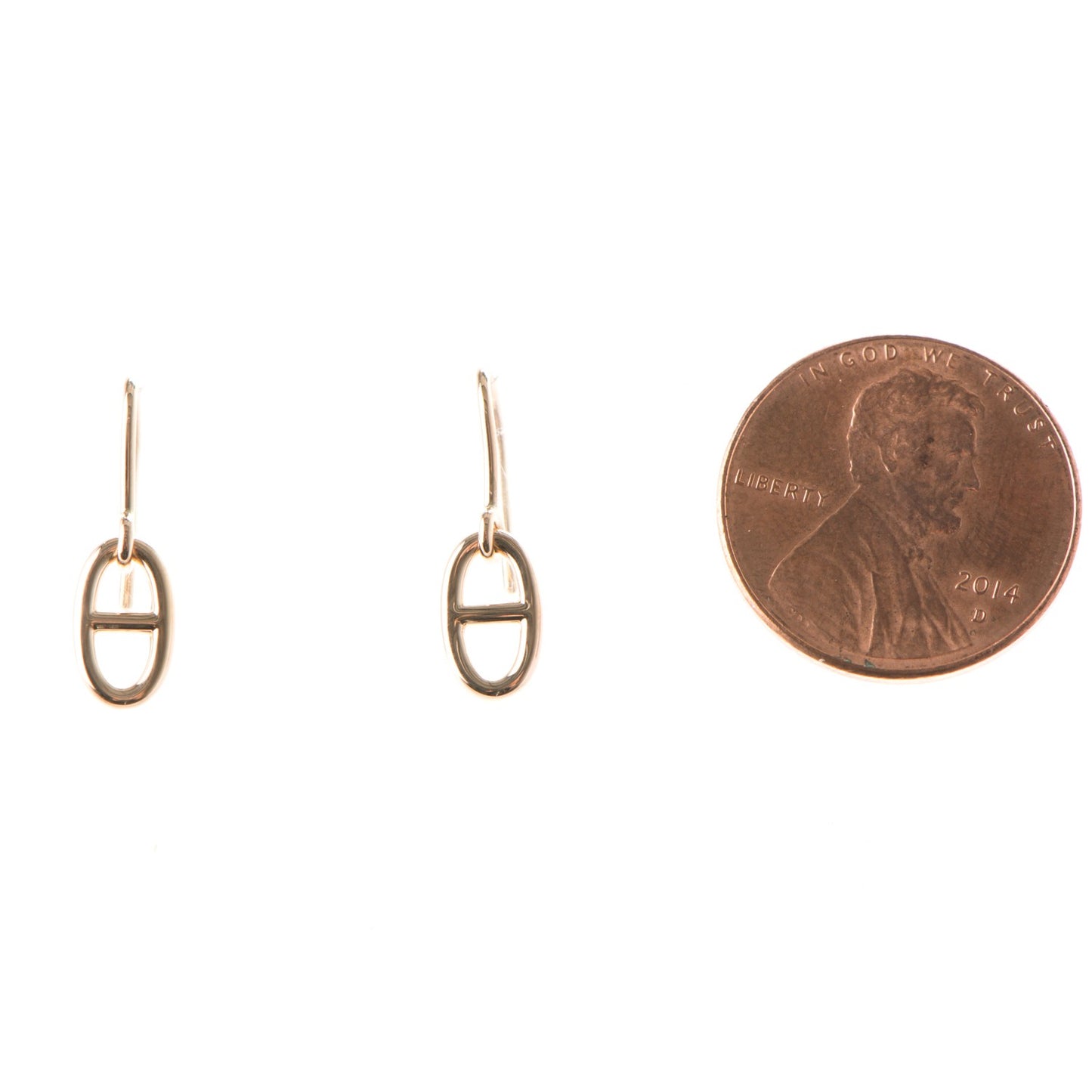 18K Rose Gold Ronde Chaine d'Ancre Drop Earrings