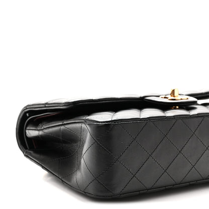 Chanel Lambskin Quilted Medium Double Flap Black 9 of 10