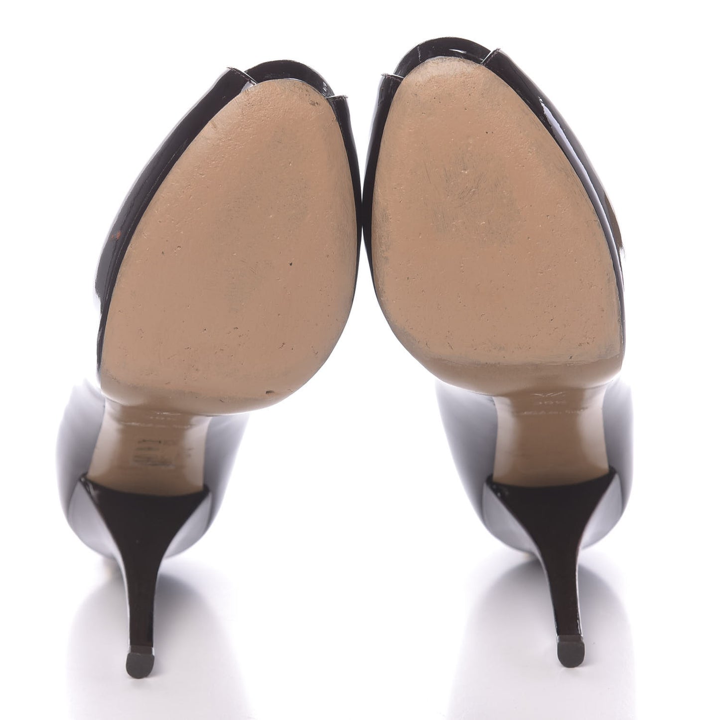 Patent Calfskin Oh Really Peep Toe Pumps 39.5 Amarante