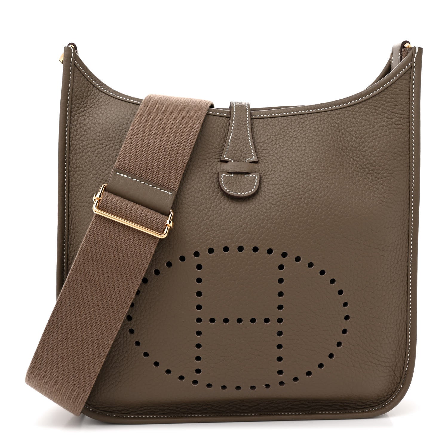 Hermes Taurillon Clemence Evelyne III PM Etoupe 1 of 11