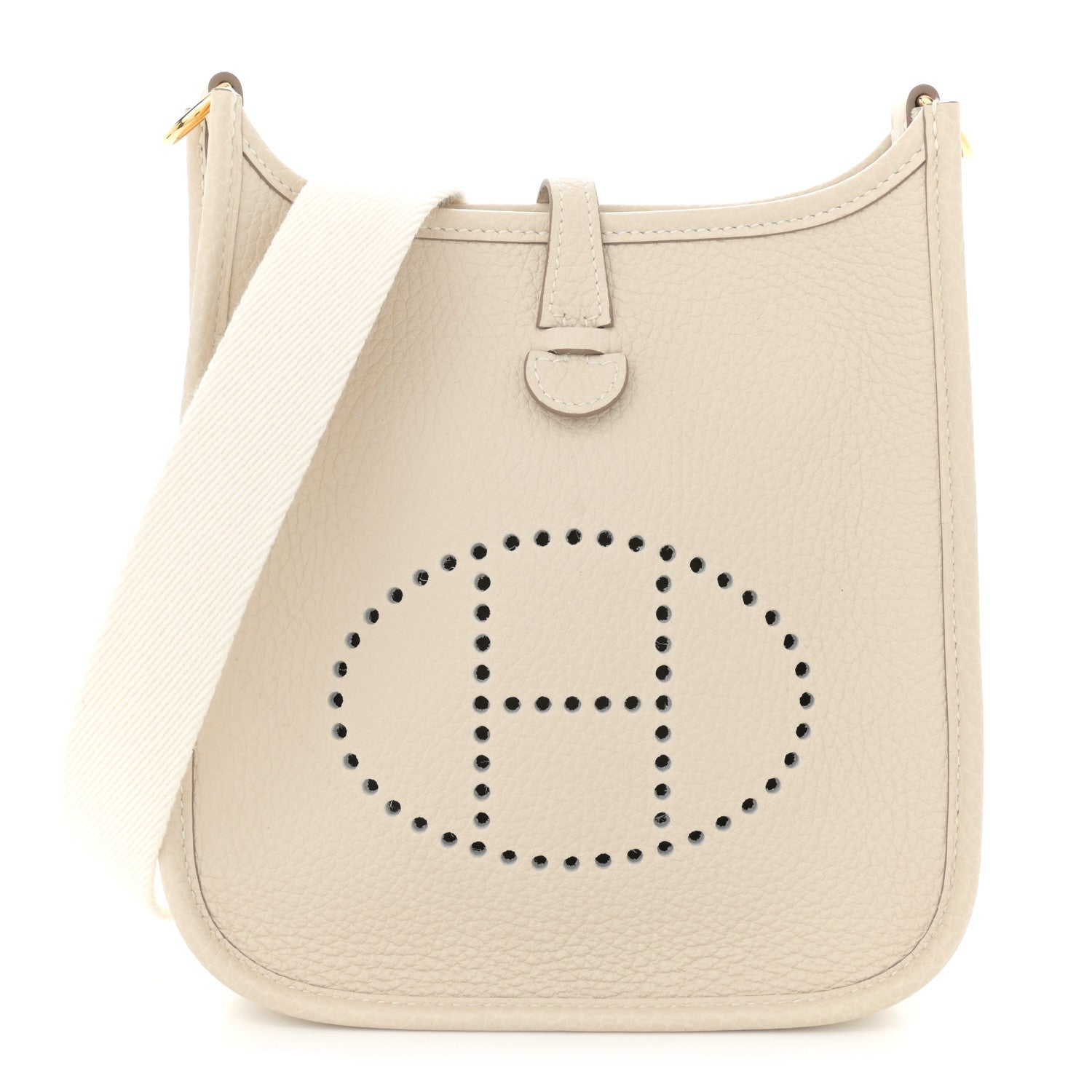 Hermes Taurillon Clemence Evelyne TPM Craie 1 of 11