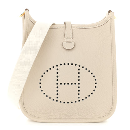 Hermes Taurillon Clemence Evelyne TPM Craie 1 of 11