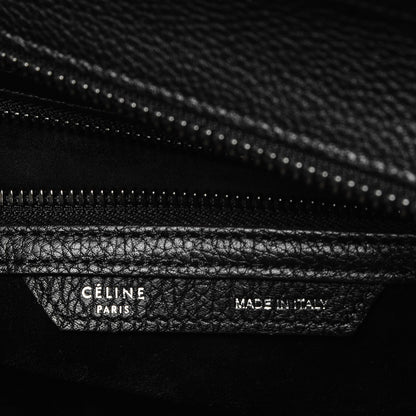 Celine Drummed Calfskin Mini Luggage Black 6 of 7