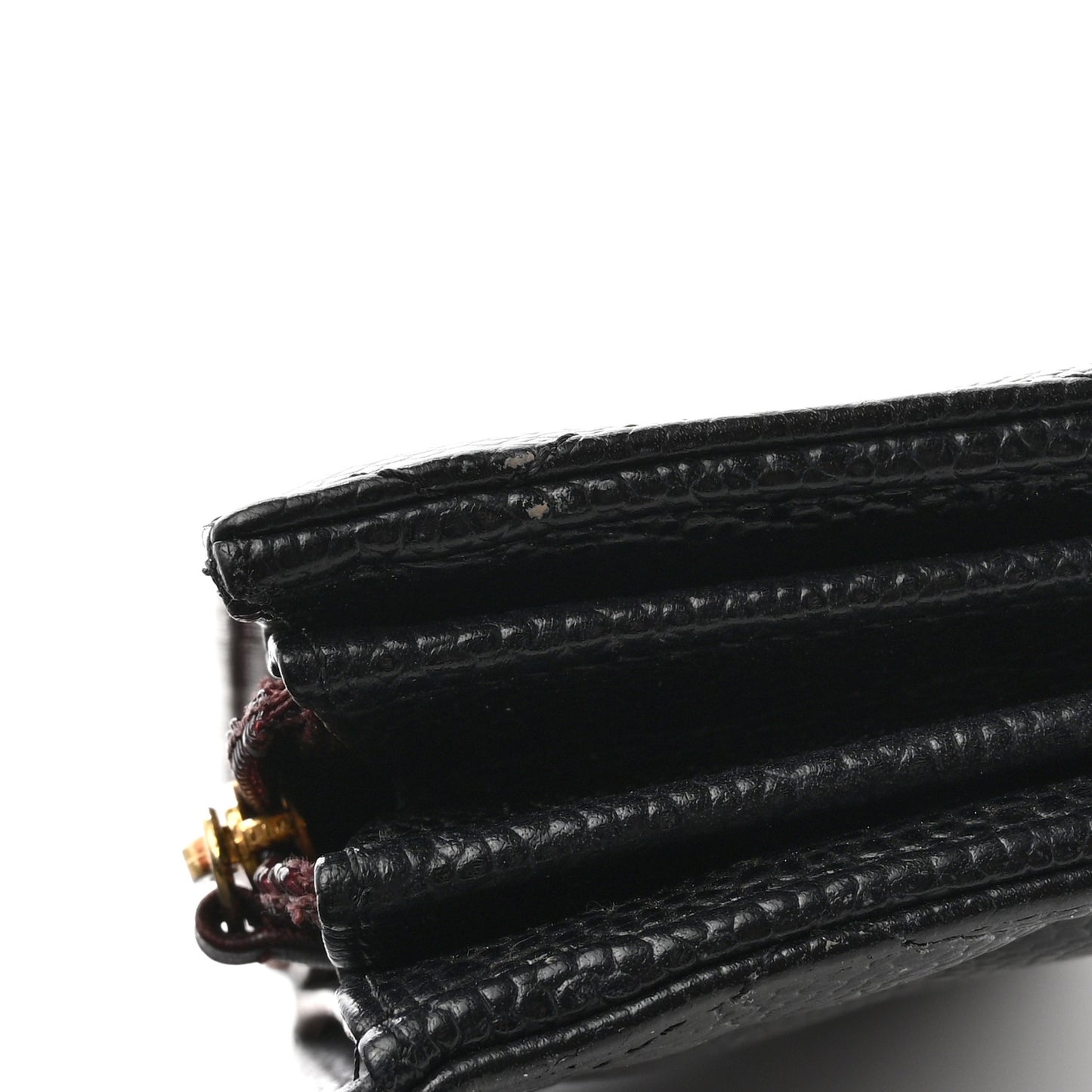 Caviar Quilted Large Gusset Flap Wallet Black