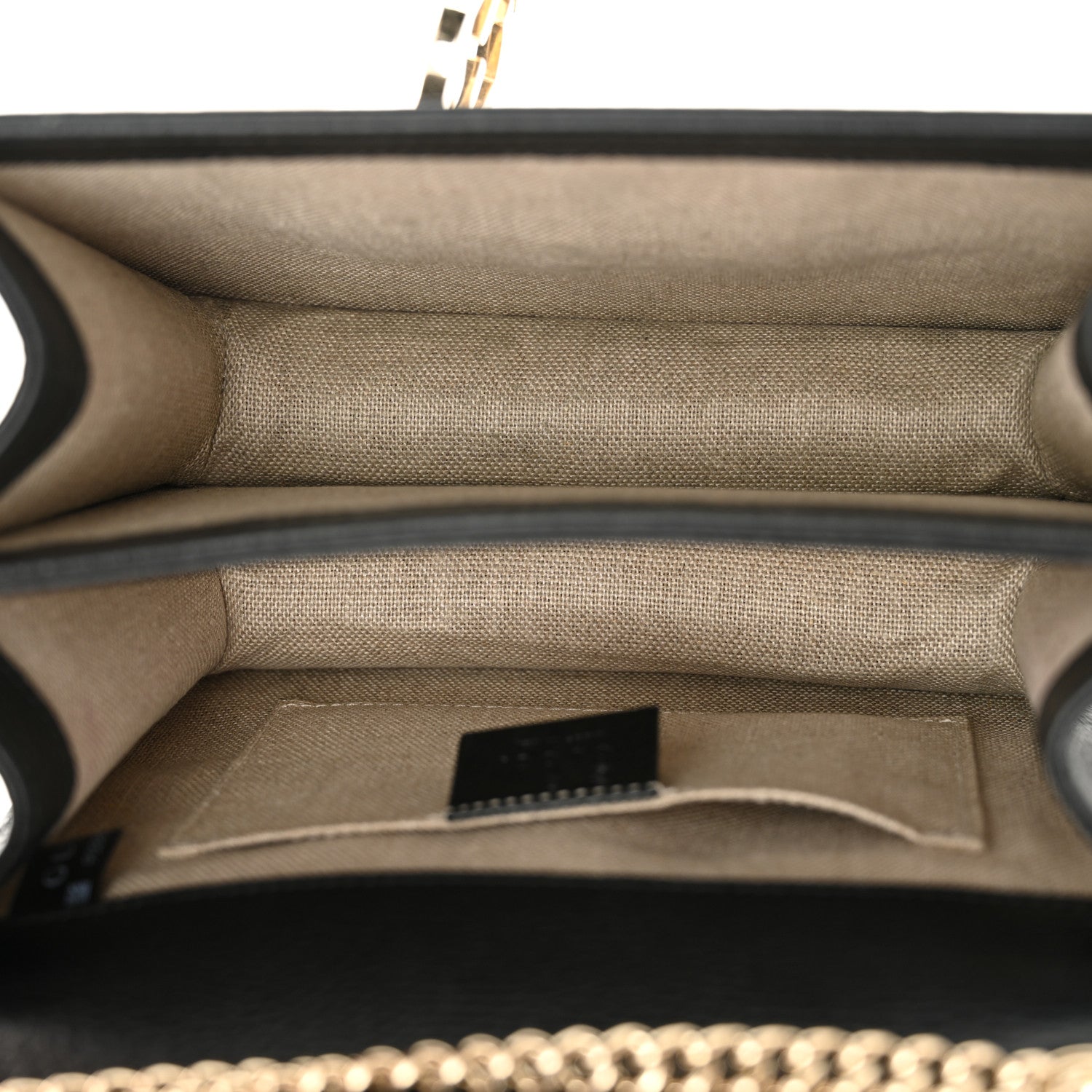 Gucci Dollar Calfskin Small Interlocking G Shoulder Bag Black 5 of 13