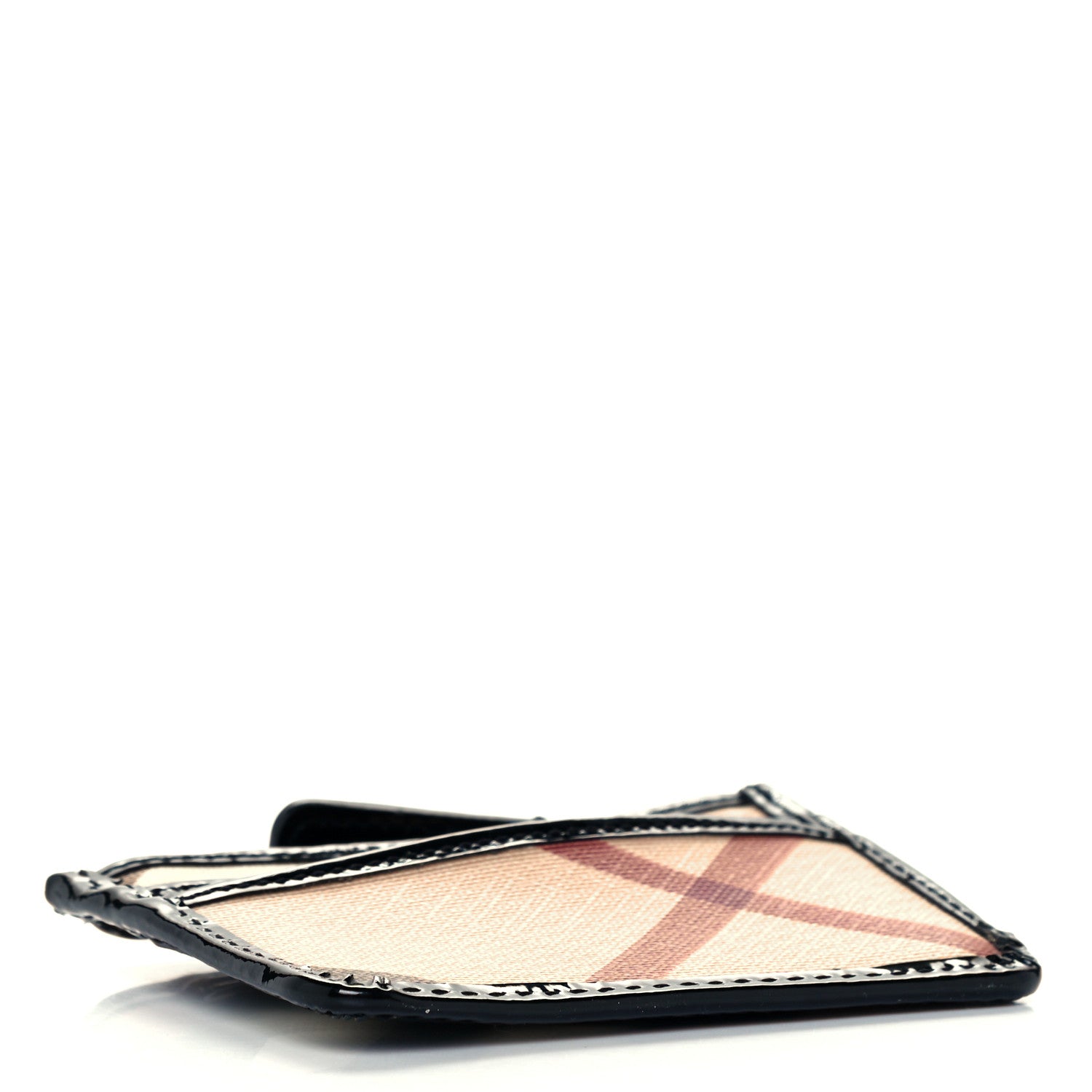 Burberry Nova Check Patent Zip Card Holder Black 4 of 8