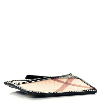Burberry Nova Check Patent Zip Card Holder Black 4 of 8
