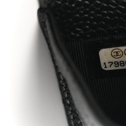 Chanel Caviar Quilted Flap Card Holder Black 7 of 8