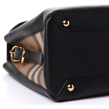 Burberry Derby Calfskin House Check Medium Camberley Black 10 of 11