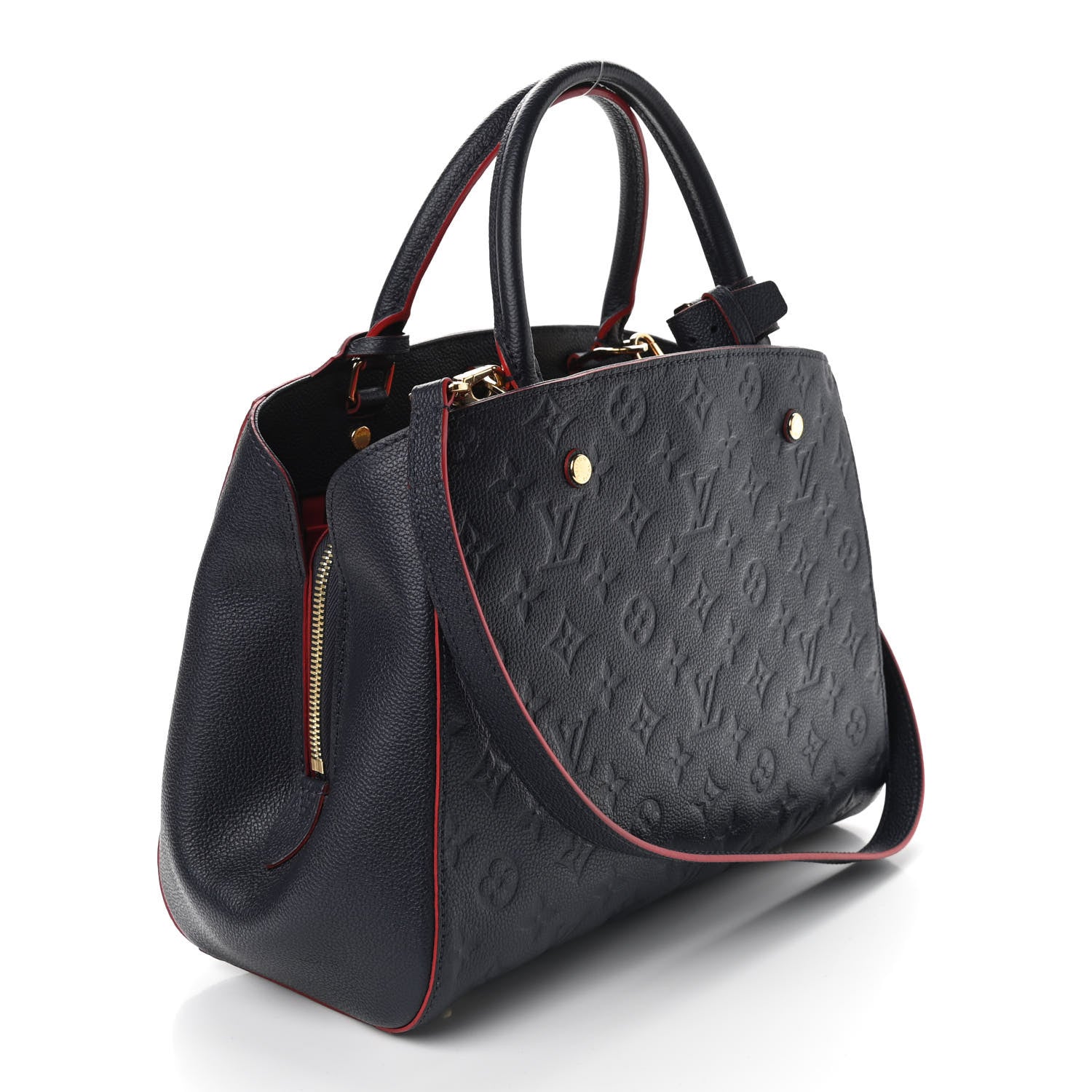 Louis Vuitton Empreinte Montaigne MM Marine Rouge 3 of 8