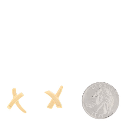 Tiffany 18K Yellow Gold Paloma's Graffiti X Earrings 2 of 5