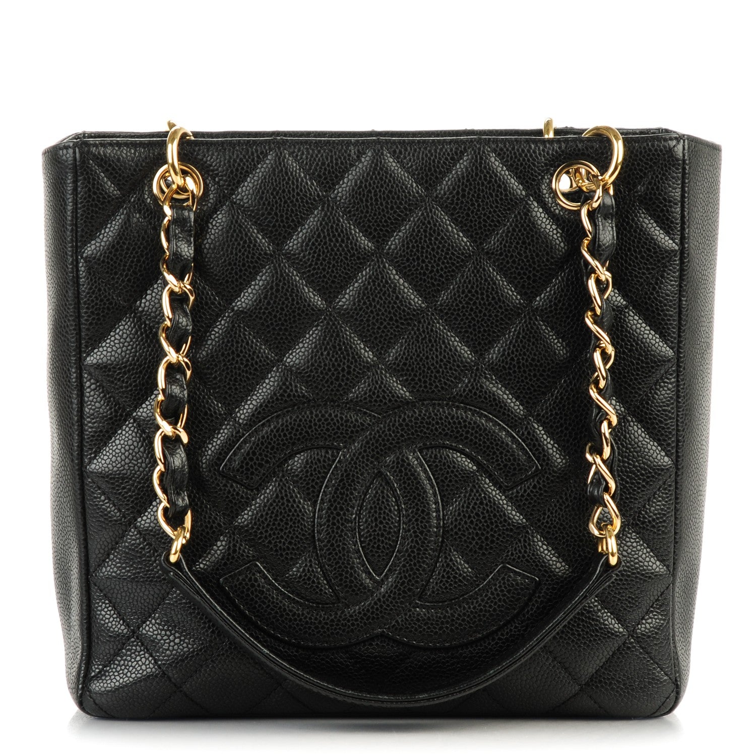 Chanel Caviar Quilted Petit Shopping Tote PST Black 1 of 9