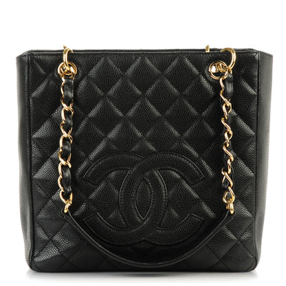 Chanel Caviar Quilted Petit Shopping Tote PST Black 1 of 9