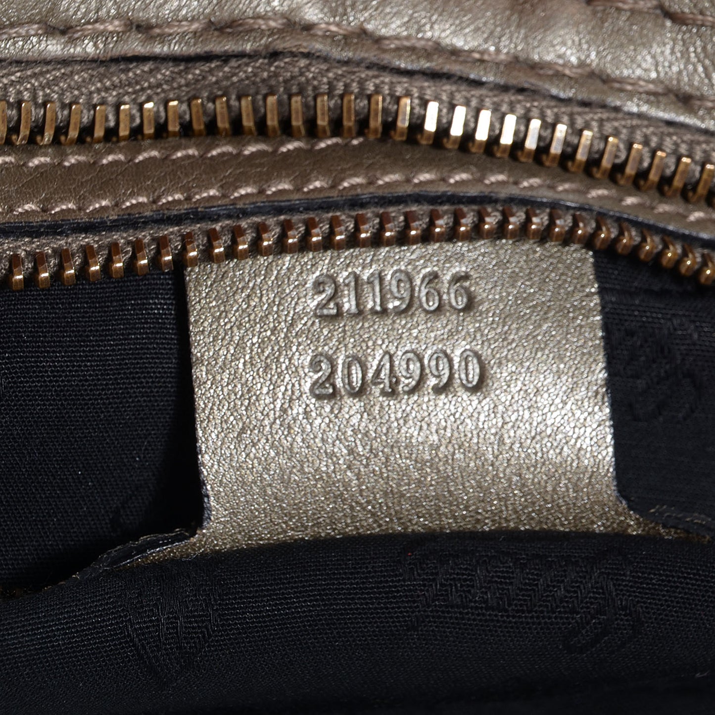 Guccissima Medium Jockey Hobo Metallic Pewter
