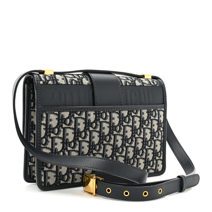 Christian Dior Oblique 30 Montaigne Flap Bag Blue 3 of 12