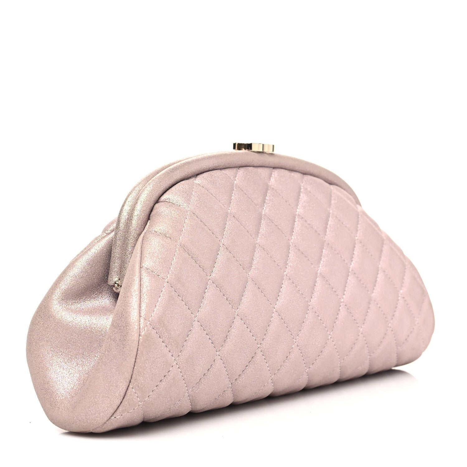 Chanel Metallic Lambskin Quilted Timeless Clutch Pink 3 of 12